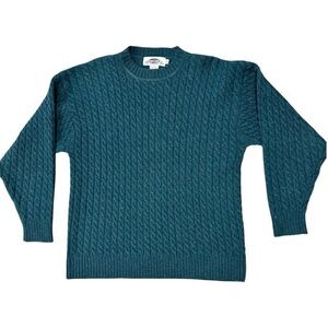 VTG Smythe Fisherman’s Cable Knit Sweater Shetland Wool Size Small